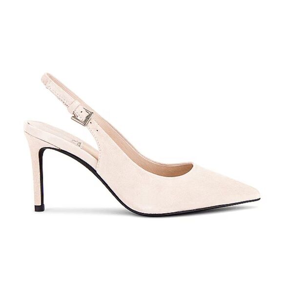 Jeffrey Campbell Kienna beige suede shoes high heels slingbacks Revolve 7.5 - Picture 3 of 11